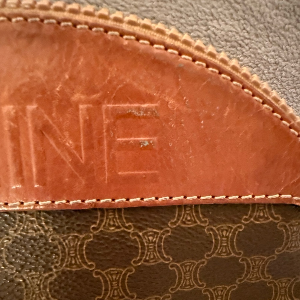 Pre-Owned Celine Macadam Brown and Tan Cosmetic Bag - Picture 16 of 16